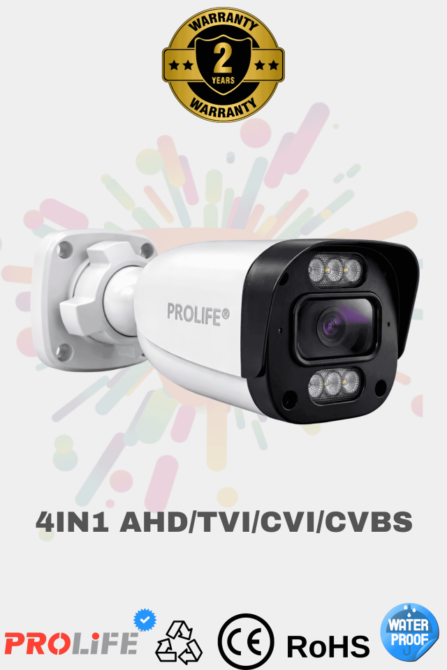 ColorVU Işıklı Gece Renkli Gösteren 5 MP Warm Ledli Profesyonel Güvenlik Kamerası Ultra Garantili