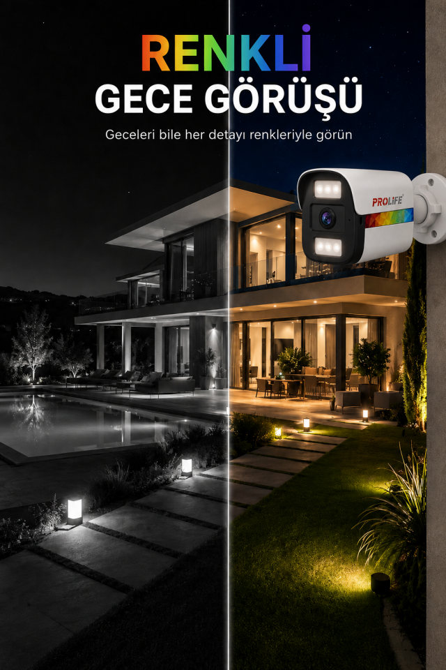 8 Li Sesli Güvenlik Kamerası 5 Mp Gece Renkli Yüz Ve Araç Tanımalı Full Hd Kamera Sistemi