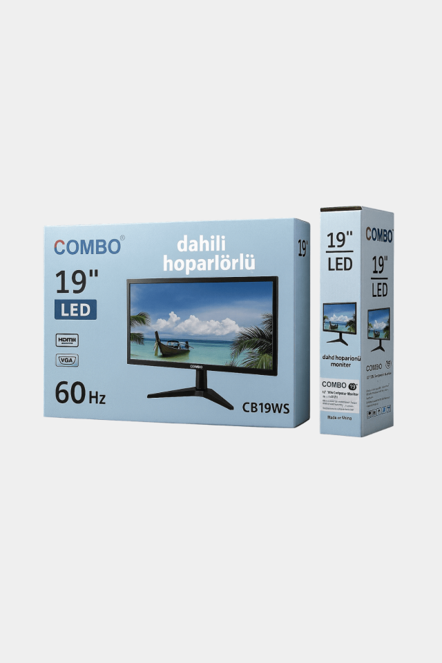 19 '' Hoparlörlü HDMI &VGA Sesli Monitör 60 Hrz