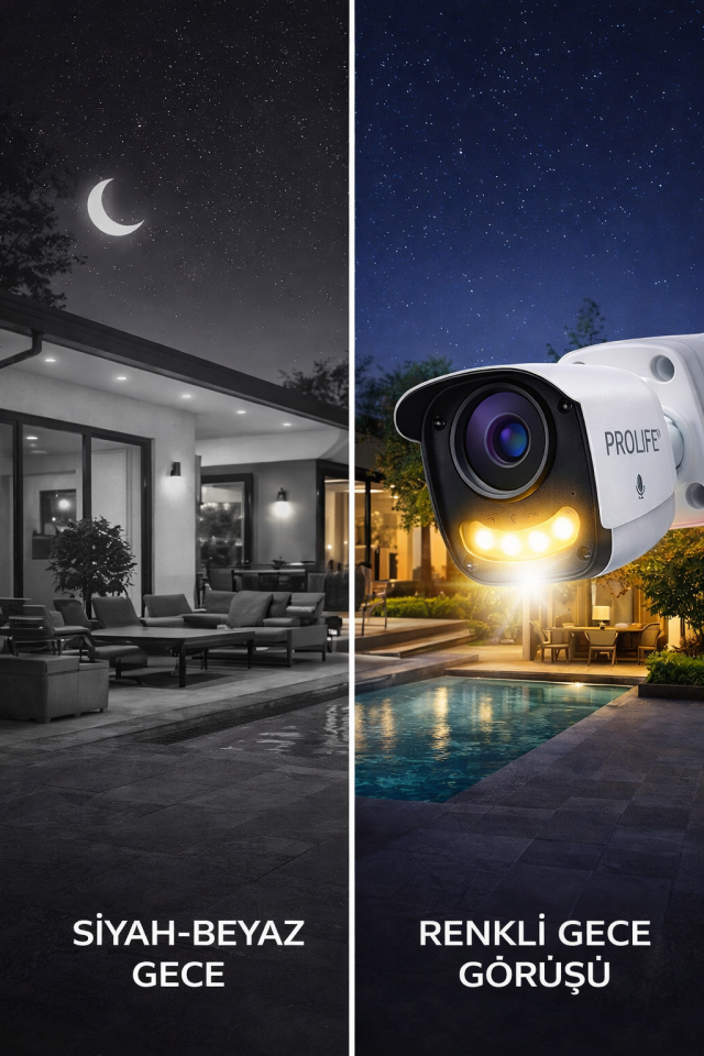 7 Li Sesli Güvenlik Kamerası 5 Mp Gece Renkli Yüz Ve Araç Tanımalı Full Hd Kamera Sistemi