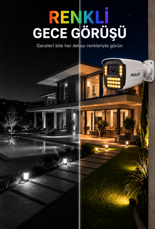10 Lu Ses Kayıtlı Güvenlik Kamerası 5 Mp Gece Renkli Yüz Ve Araç Tanımalı Full Hd Kamera Sistemi