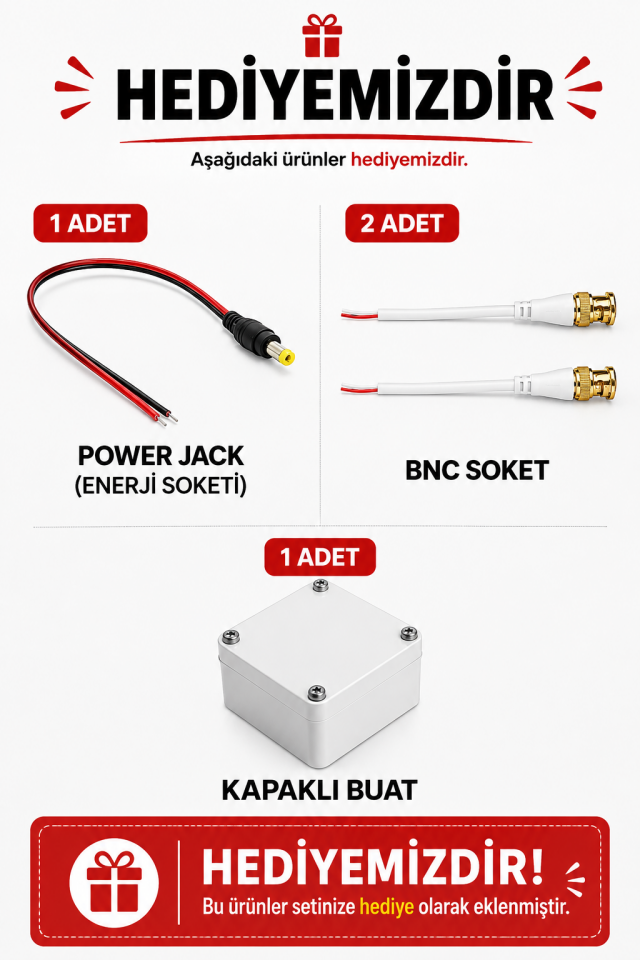 PROLİFE Full HD Warm Led Ses Kayıtlı AHD TVI Güvenlik Kamerası Gece Renkli Görüşlü 2 Yıl Garantili